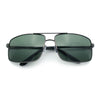 True Dad Shade Manly Rectangle Air Force Navigating Officer Metal Sunglasses