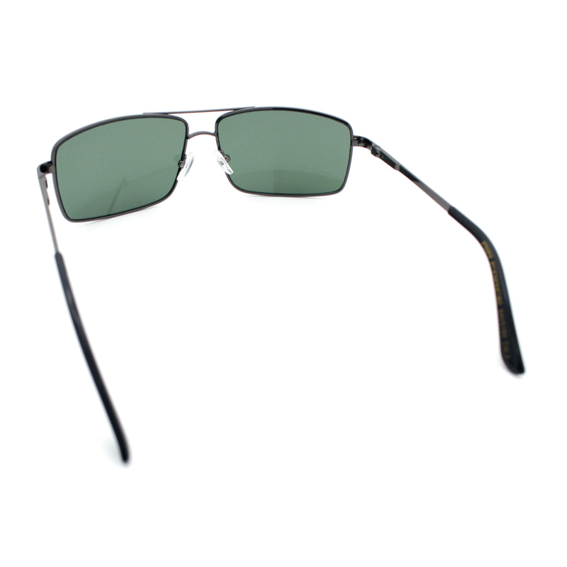 True Dad Shade Manly Rectangle Air Force Navigating Officer Metal Sunglasses