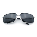 True Dad Shade Manly Rectangle Air Force Navigating Officer Metal Sunglasses