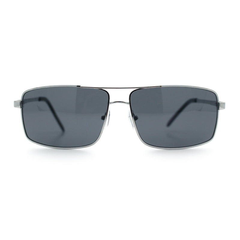True Dad Shade Manly Rectangle Air Force Navigating Officer Metal Sunglasses