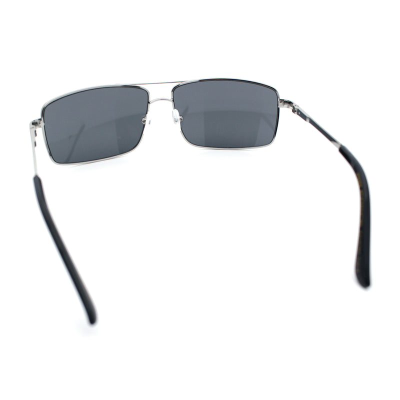 True Dad Shade Manly Rectangle Air Force Navigating Officer Metal Sunglasses