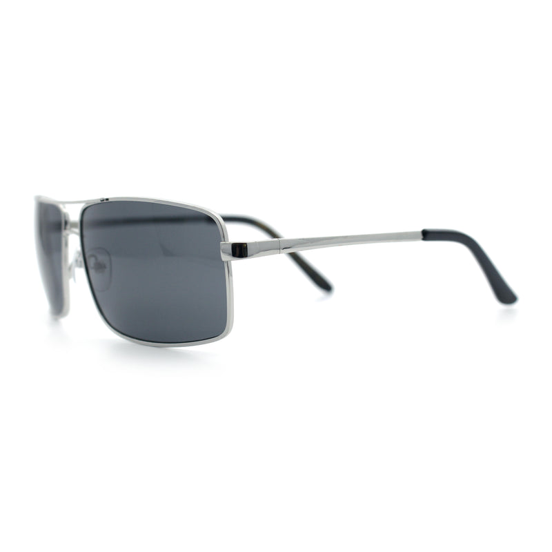 True Dad Shade Manly Rectangle Air Force Navigating Officer Metal Sunglasses