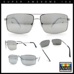 True Dad Shade Manly Rectangle Air Force Navigating Officer Metal Sunglasses