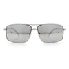 True Dad Shade Manly Rectangle Air Force Navigating Officer Metal Sunglasses