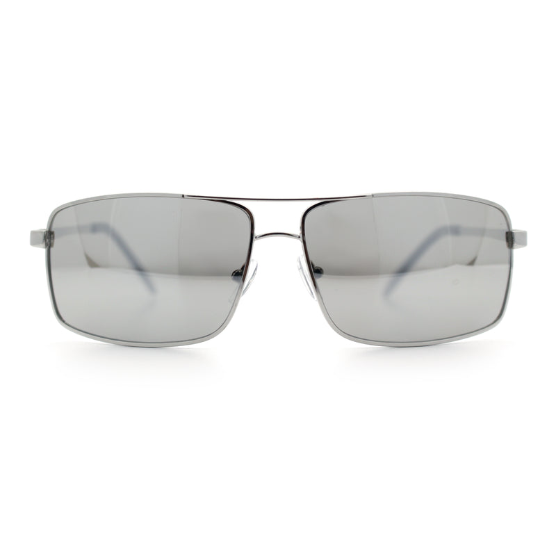 True Dad Shade Manly Rectangle Air Force Navigating Officer Metal Sunglasses