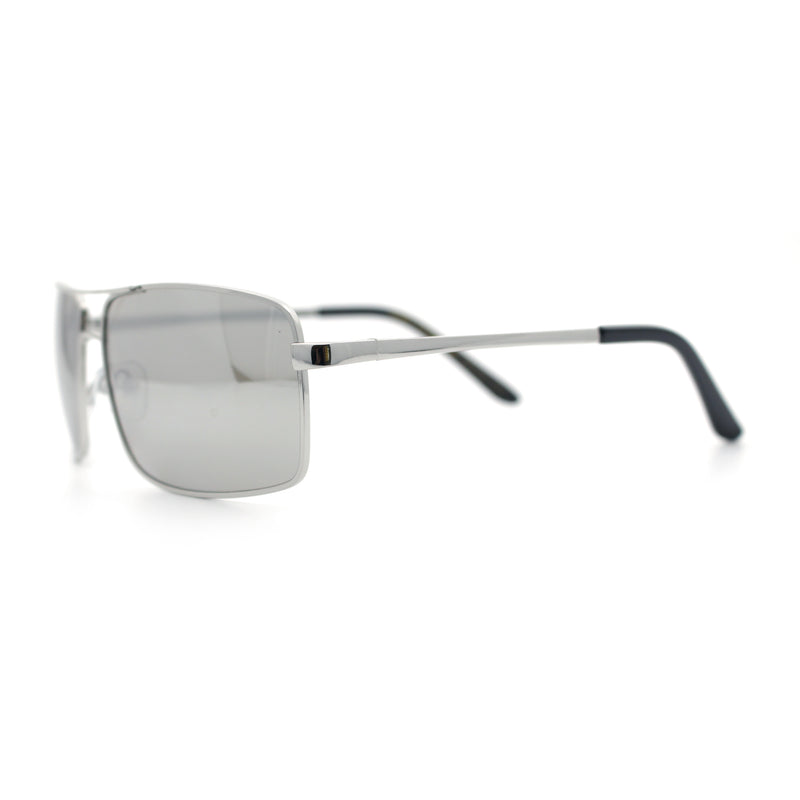 True Dad Shade Manly Rectangle Air Force Navigating Officer Metal Sunglasses