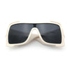 Super Loud Showy XL Oversized Thick Temple Wrap Shield Plastic Sunglasses