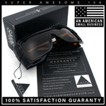 Super Loud Showy XL Oversized Thick Temple Wrap Shield Plastic Sunglasses