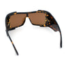 Super Loud Showy XL Oversized Thick Temple Wrap Shield Plastic Sunglasses