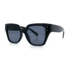 Womens Classy Thick Temple Plastic Horned Cat Eye Fashion Sunglasses