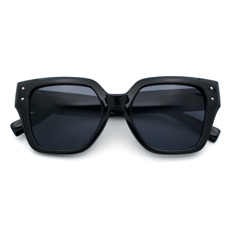 Womens Classy Thick Temple Plastic Horned Cat Eye Fashion Sunglasses