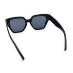 Womens Classy Thick Temple Plastic Horned Cat Eye Fashion Sunglasses
