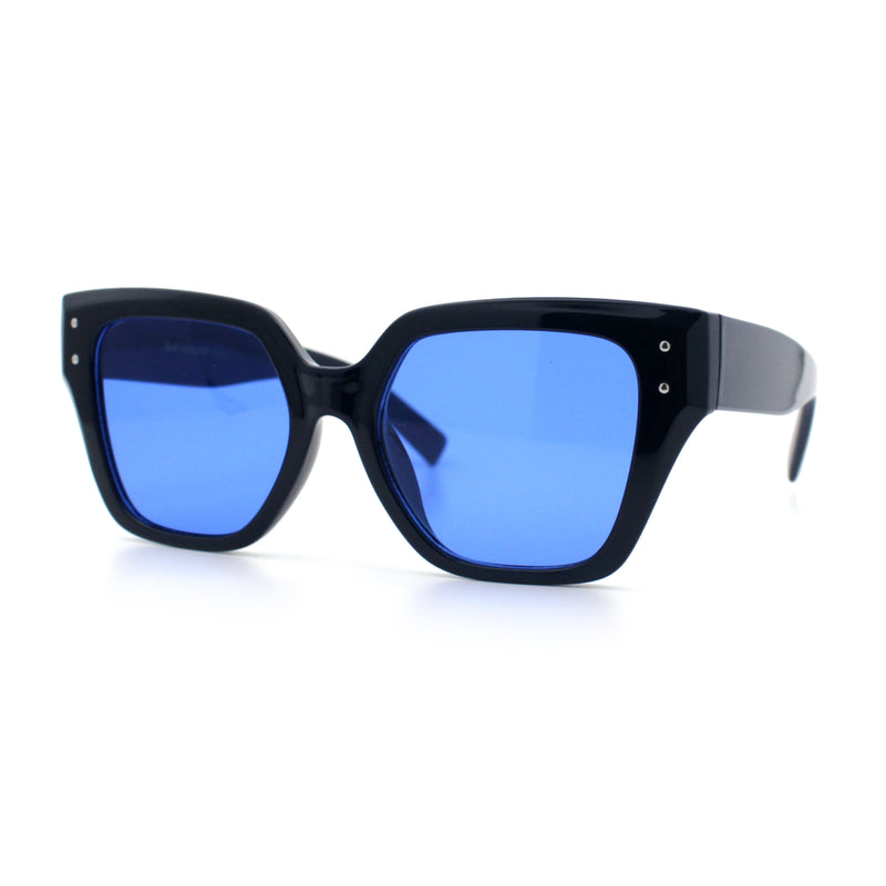 Womens Classy Thick Temple Plastic Horned Cat Eye Fashion Sunglasses