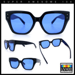 Womens Classy Thick Temple Plastic Horned Cat Eye Fashion Sunglasses
