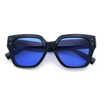 Womens Classy Thick Temple Plastic Horned Cat Eye Fashion Sunglasses
