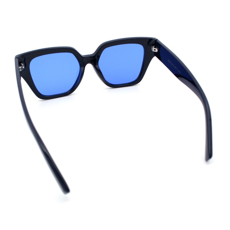 Womens Classy Thick Temple Plastic Horned Cat Eye Fashion Sunglasses