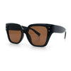 Womens Classy Thick Temple Plastic Horned Cat Eye Fashion Sunglasses