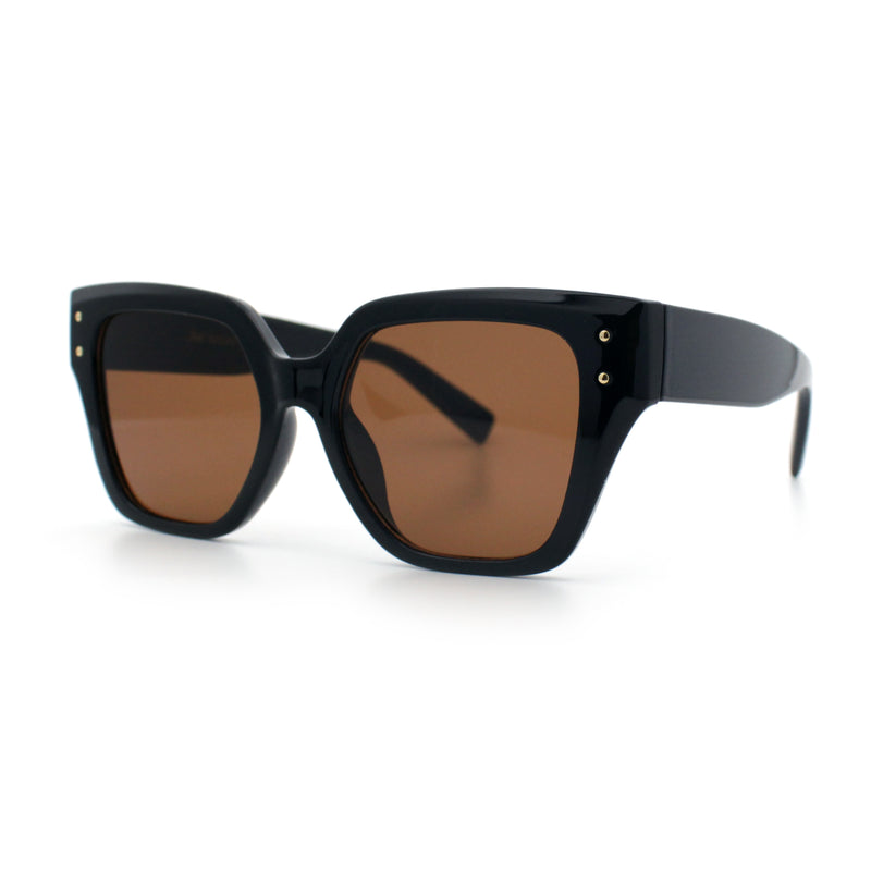 Womens Classy Thick Temple Plastic Horned Cat Eye Fashion Sunglasses