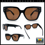 Womens Classy Thick Temple Plastic Horned Cat Eye Fashion Sunglasses