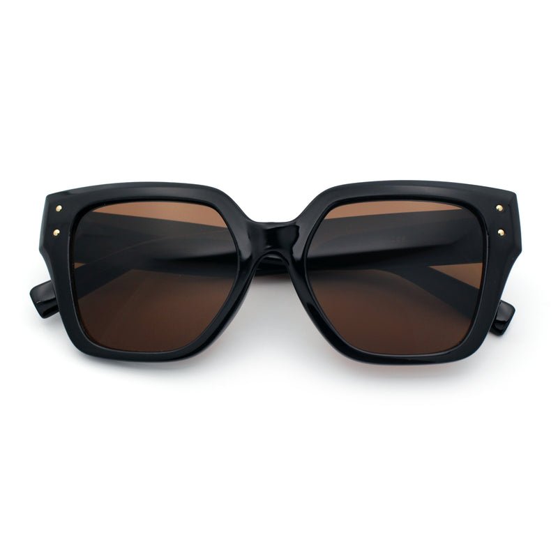 Womens Classy Thick Temple Plastic Horned Cat Eye Fashion Sunglasses
