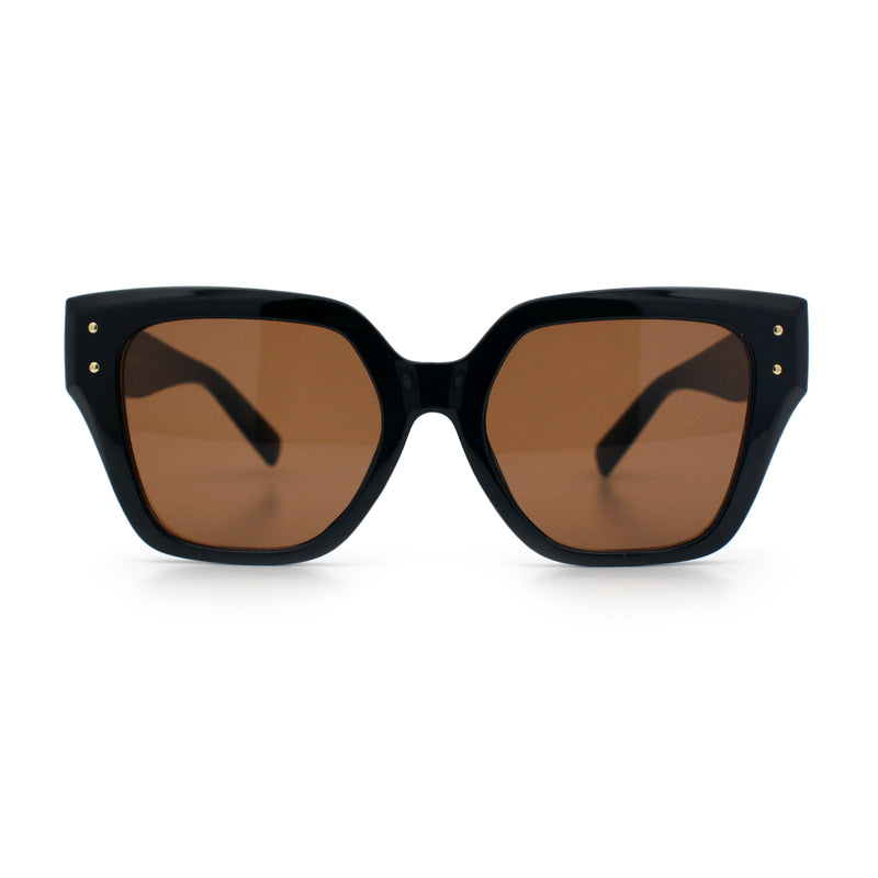 Womens Classy Thick Temple Plastic Horned Cat Eye Fashion Sunglasses