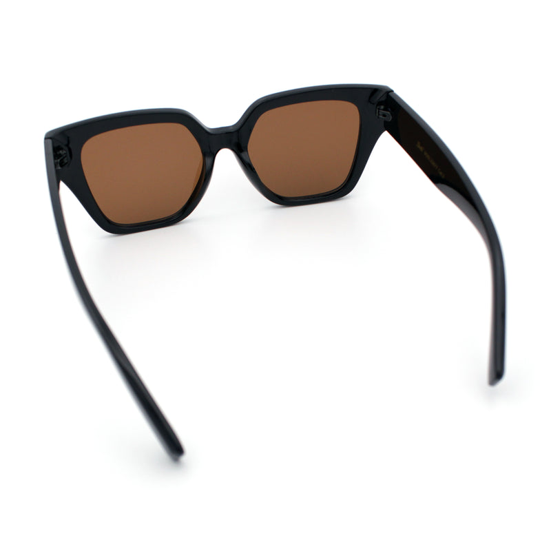 Womens Classy Thick Temple Plastic Horned Cat Eye Fashion Sunglasses