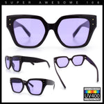 Womens Classy Thick Temple Plastic Horned Cat Eye Fashion Sunglasses