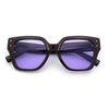 Womens Classy Thick Temple Plastic Horned Cat Eye Fashion Sunglasses