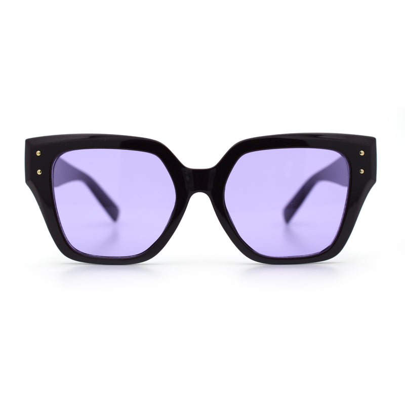 Womens Classy Thick Temple Plastic Horned Cat Eye Fashion Sunglasses