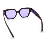 Womens Classy Thick Temple Plastic Horned Cat Eye Fashion Sunglasses
