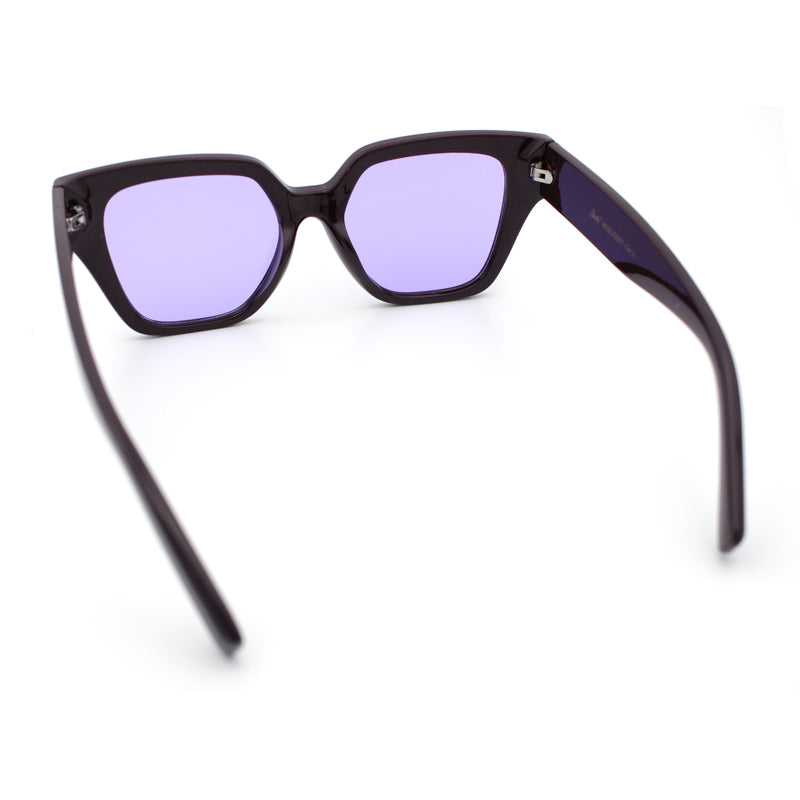 Womens Classy Thick Temple Plastic Horned Cat Eye Fashion Sunglasses