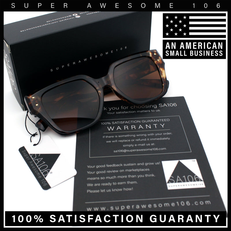 Womens Classy Thick Temple Plastic Horned Cat Eye Fashion Sunglasses