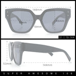 Womens Classy Thick Temple Plastic Horned Cat Eye Fashion Sunglasses