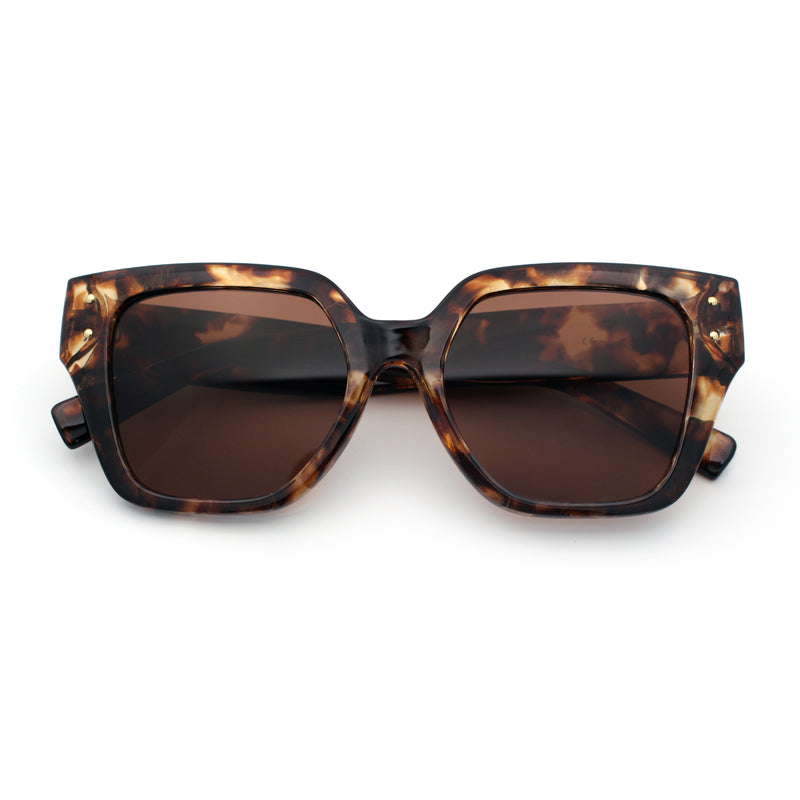 Womens Classy Thick Temple Plastic Horned Cat Eye Fashion Sunglasses