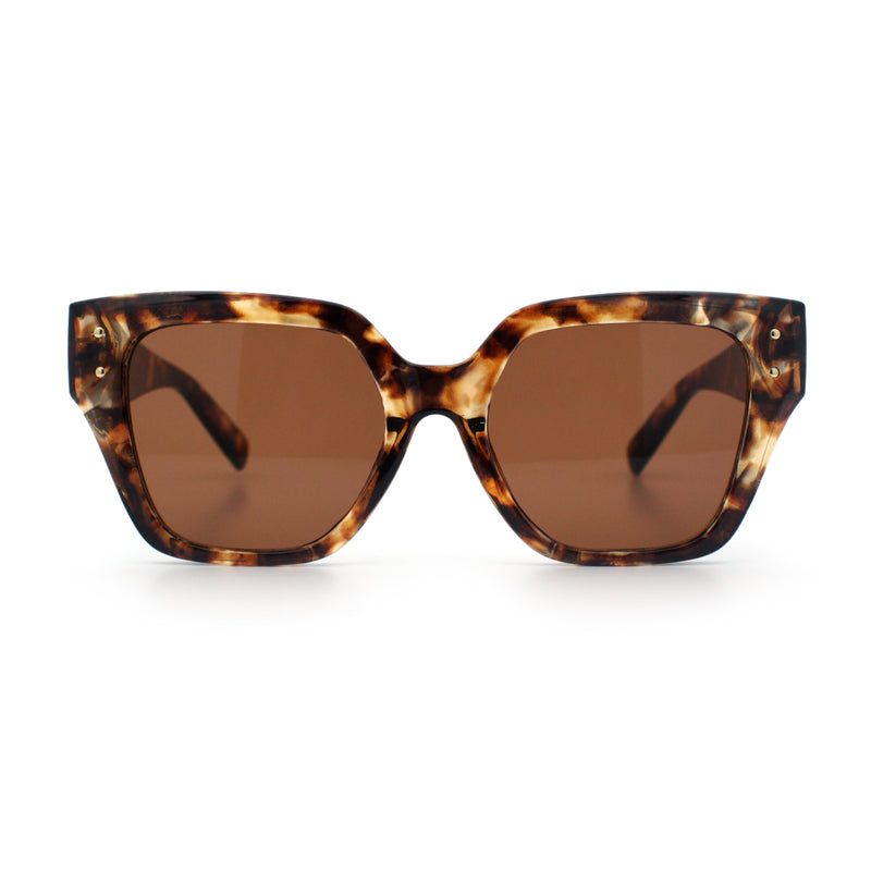 Womens Classy Thick Temple Plastic Horned Cat Eye Fashion Sunglasses