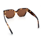 Womens Classy Thick Temple Plastic Horned Cat Eye Fashion Sunglasses