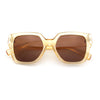Womens Classy Thick Temple Plastic Horned Cat Eye Fashion Sunglasses
