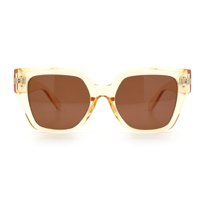 Womens Classy Thick Temple Plastic Horned Cat Eye Fashion Sunglasses