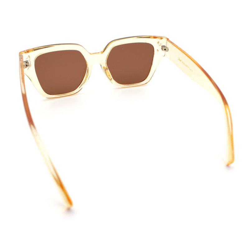 Womens Classy Thick Temple Plastic Horned Cat Eye Fashion Sunglasses