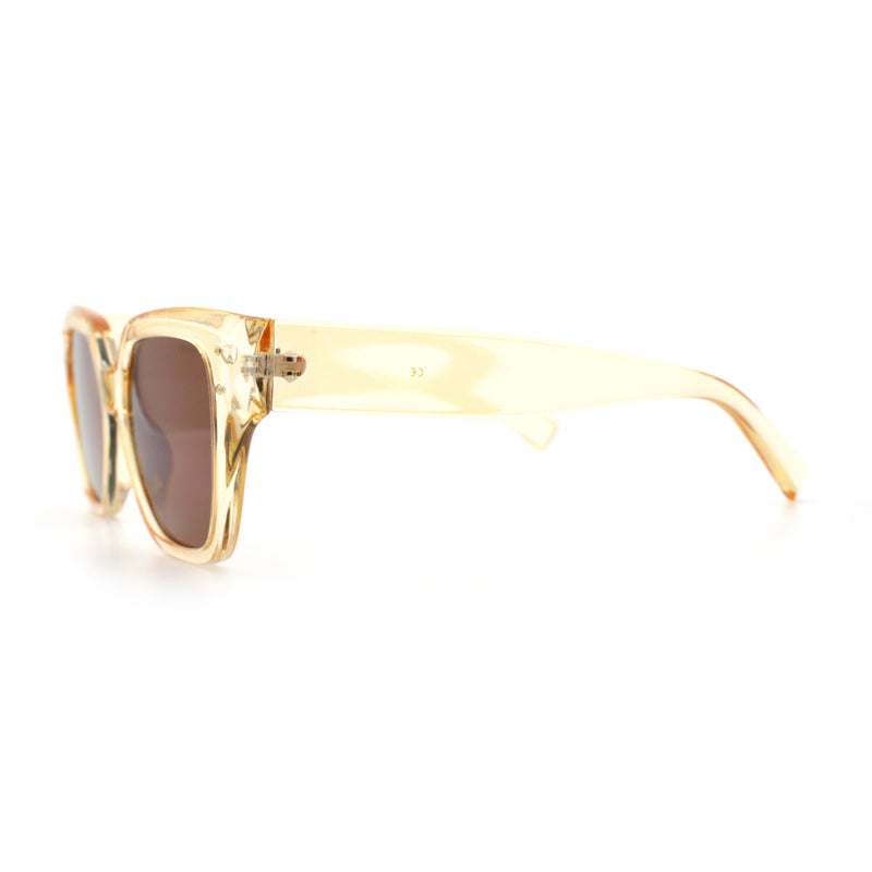 Womens Classy Thick Temple Plastic Horned Cat Eye Fashion Sunglasses