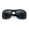 Mens Matte Classic Rectangular Wrap Around Biker Plastic Sunglasses
