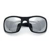 Mens Matte Classic Rectangular Wrap Around Biker Plastic Sunglasses