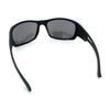 Mens Matte Classic Rectangular Wrap Around Biker Plastic Sunglasses