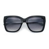 Womens Chic Thick Horn Cat Eye Elegant Thin Arm Plastic Sunglasses