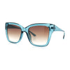 Womens Chic Thick Horn Cat Eye Elegant Thin Arm Plastic Sunglasses