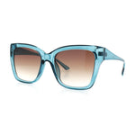 Womens Chic Thick Horn Cat Eye Elegant Thin Arm Plastic Sunglasses