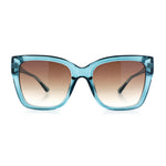 Womens Chic Thick Horn Cat Eye Elegant Thin Arm Plastic Sunglasses