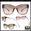 Womens Chic Thick Horn Cat Eye Elegant Thin Arm Plastic Sunglasses