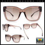 Womens Chic Thick Horn Cat Eye Elegant Thin Arm Plastic Sunglasses