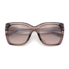 Womens Chic Thick Horn Cat Eye Elegant Thin Arm Plastic Sunglasses